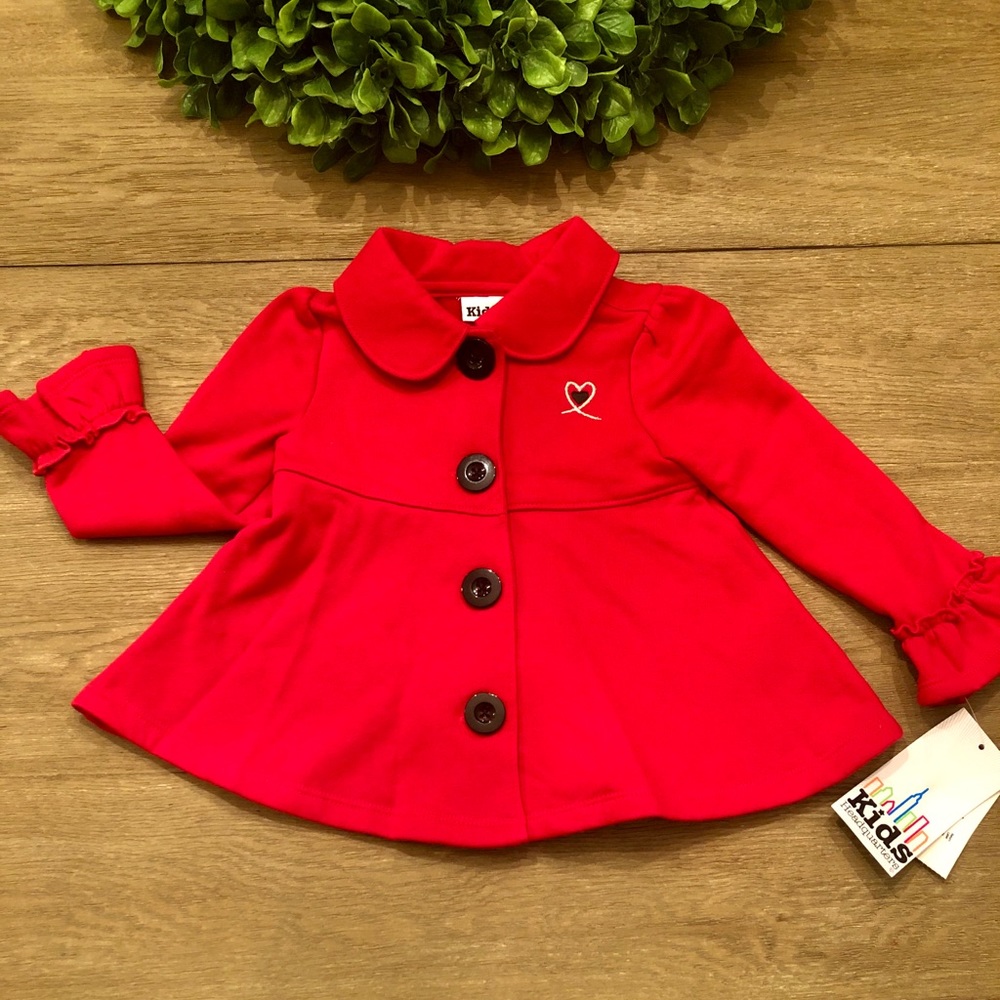 NWT Toddler Girls Red Swing Jacket 2T